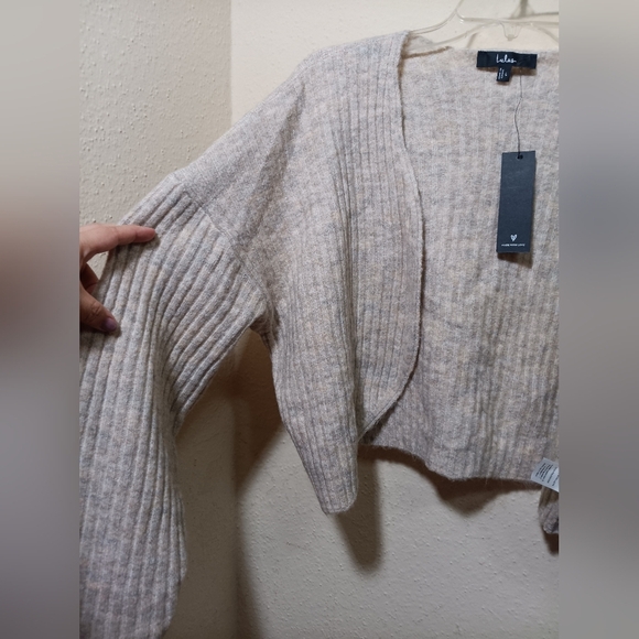 Lulu's Cream Ribbed Cardigan - Picture 7 of 8